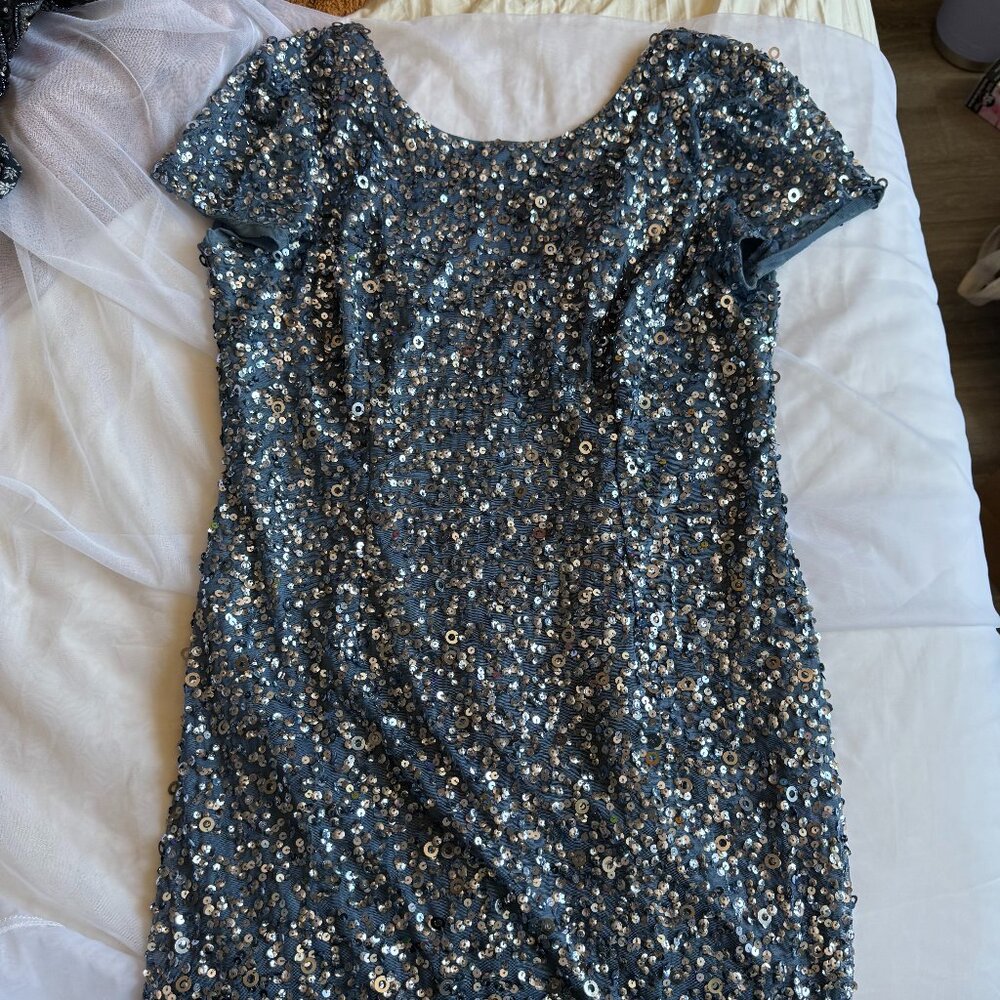 Adrianna Papell Sequin Sheath Dress – Size 14